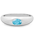 Aqua Blue Spinel Dome Ring