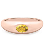 Yellow Sapphire Dome Ring