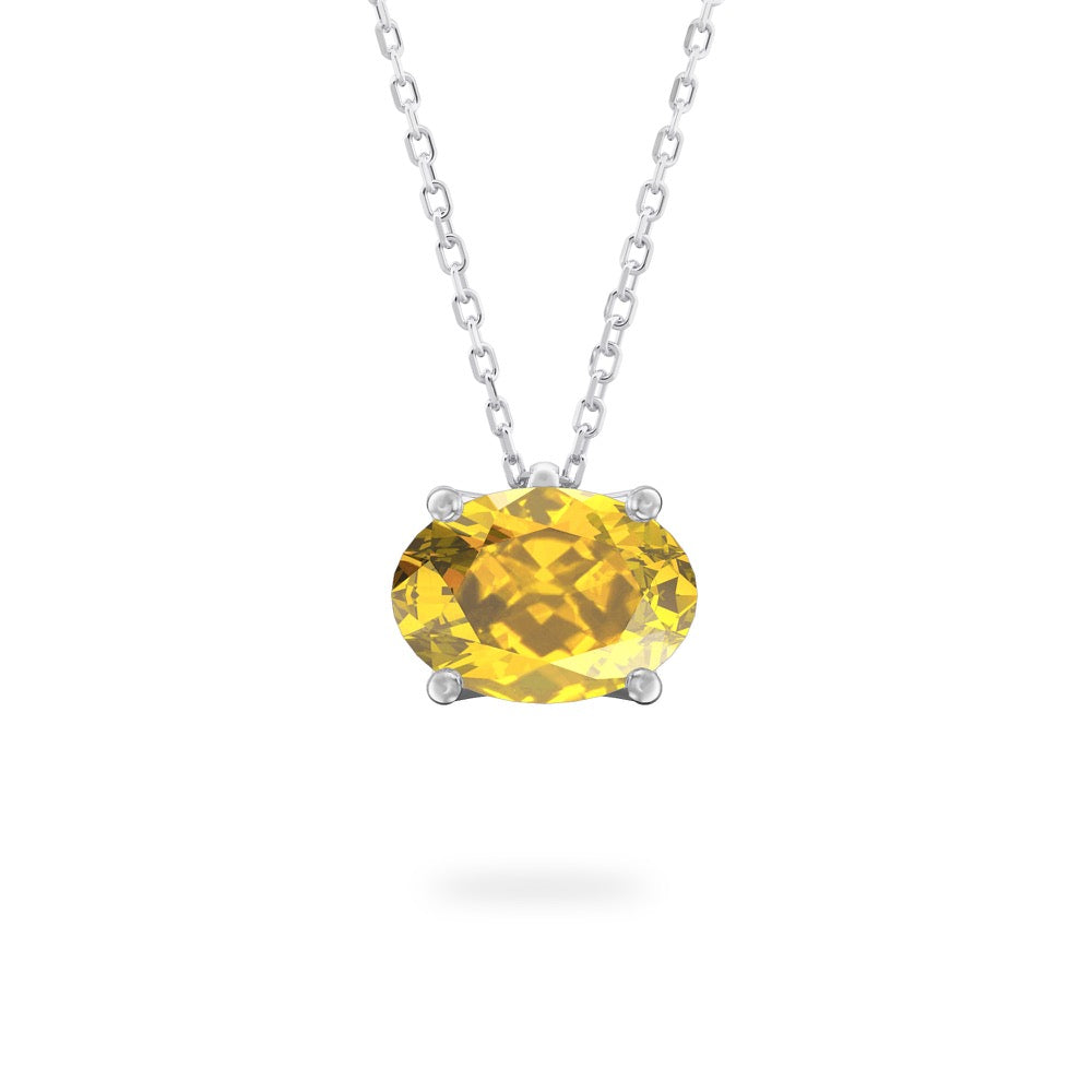 Yellow Sapphire Ripple Necklace