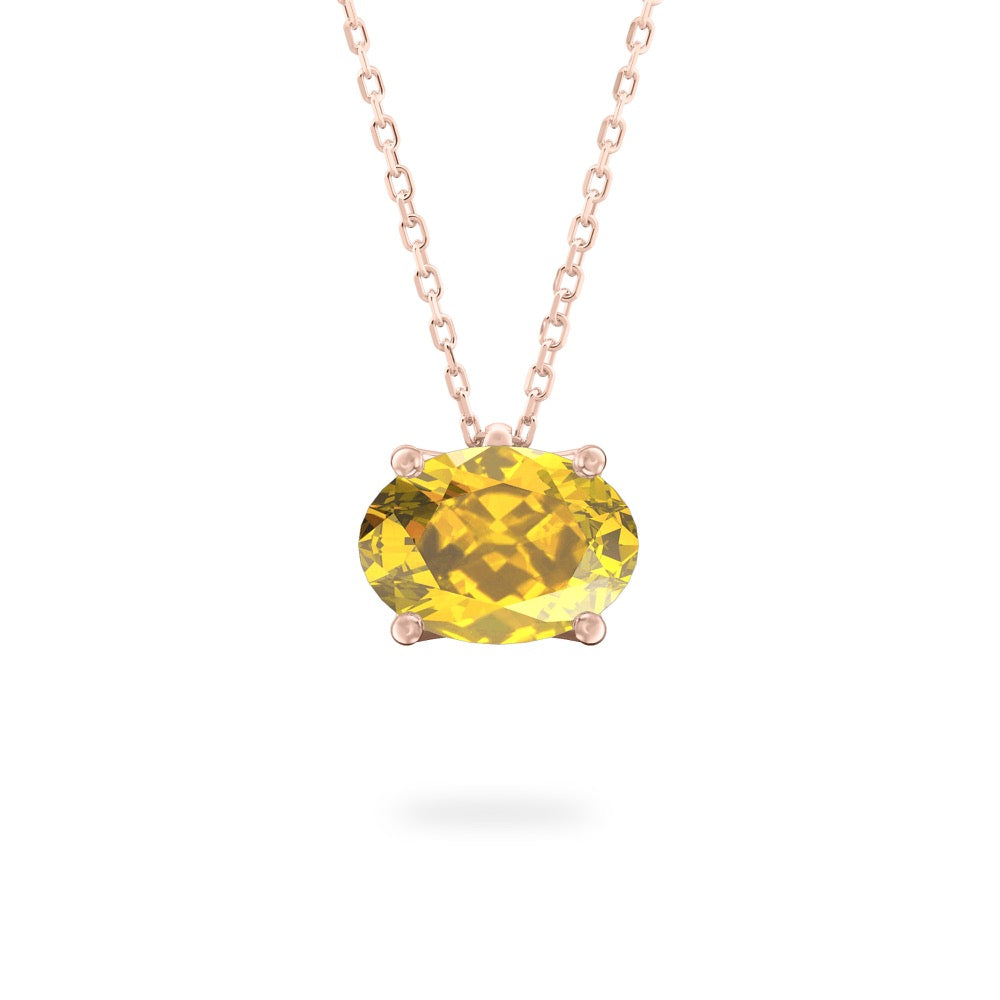 Yellow Sapphire Ripple Necklace