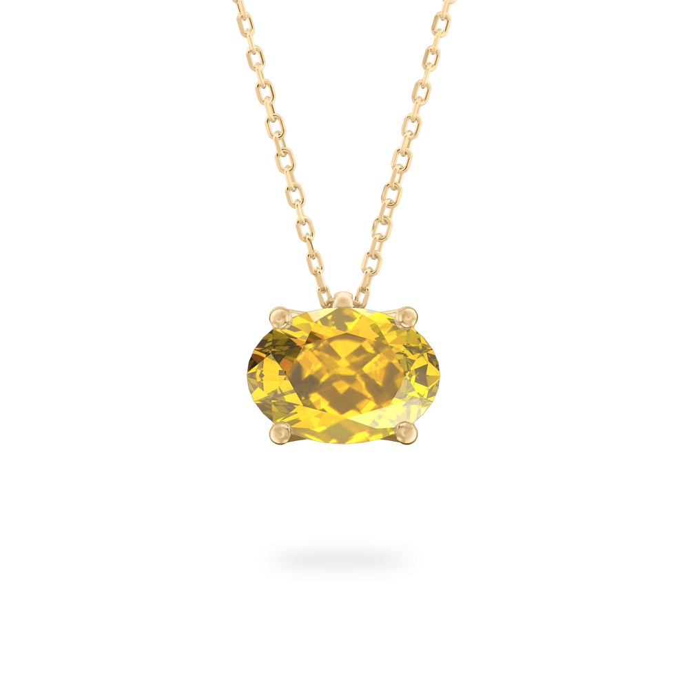 Yellow Sapphire Ripple Necklace