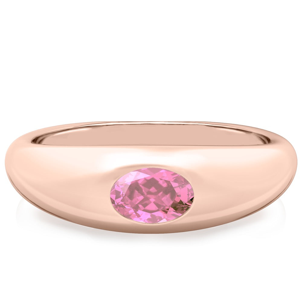 Pink Sapphire Dome Ring