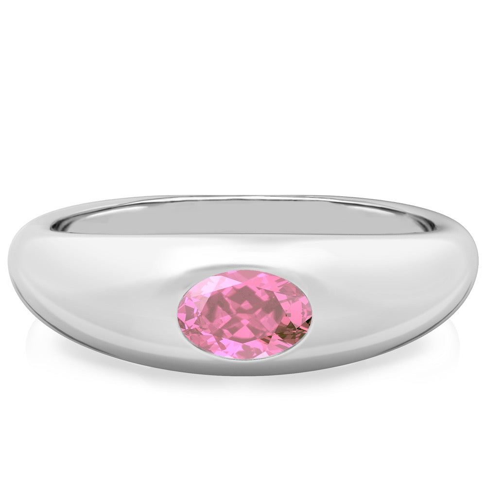 Pink Sapphire Dome Ring