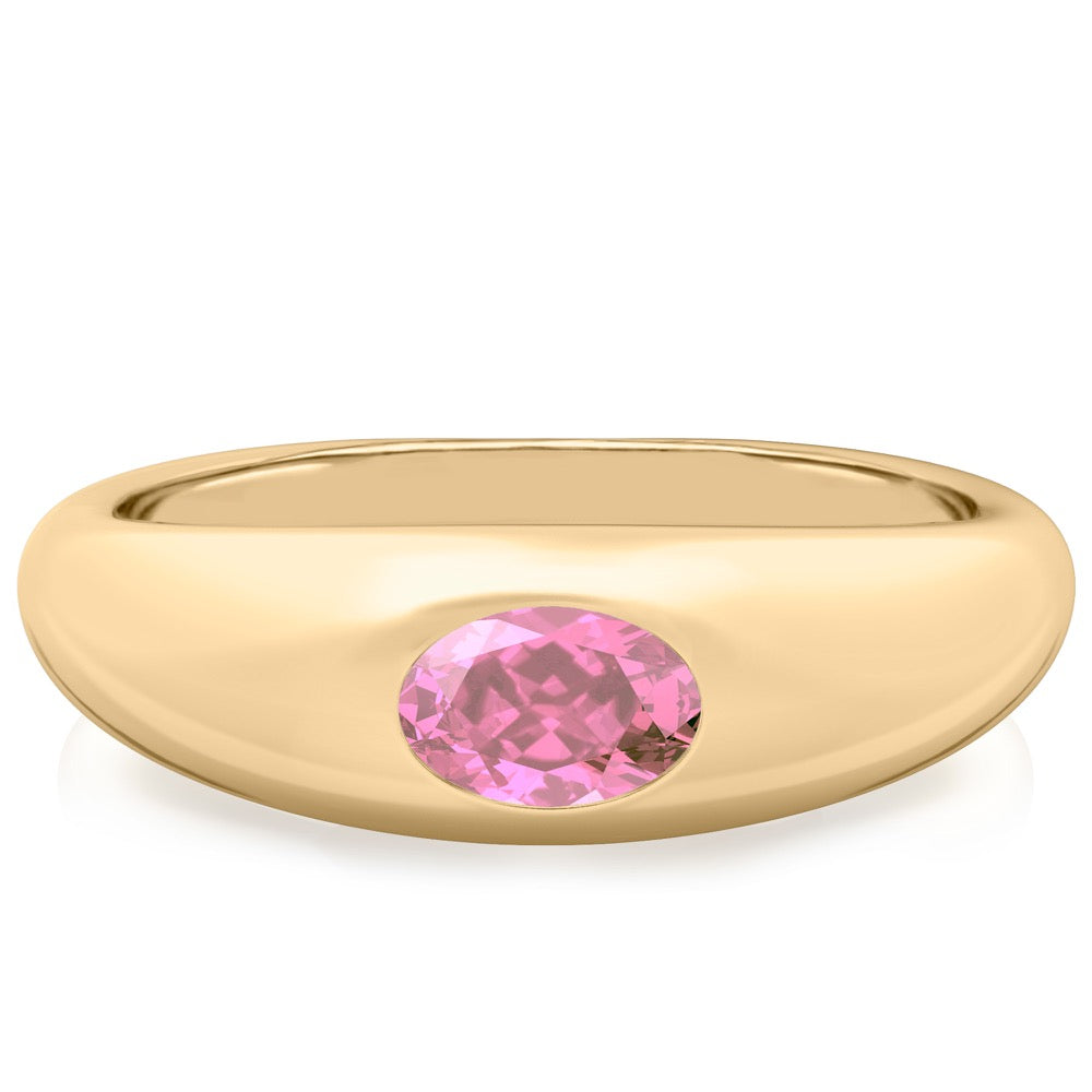 Pink Sapphire Dome Ring