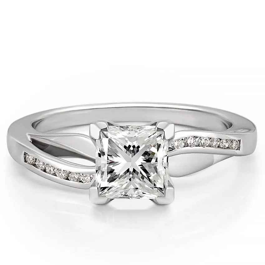 Lily Engagement Ring with a Ribbon Design
