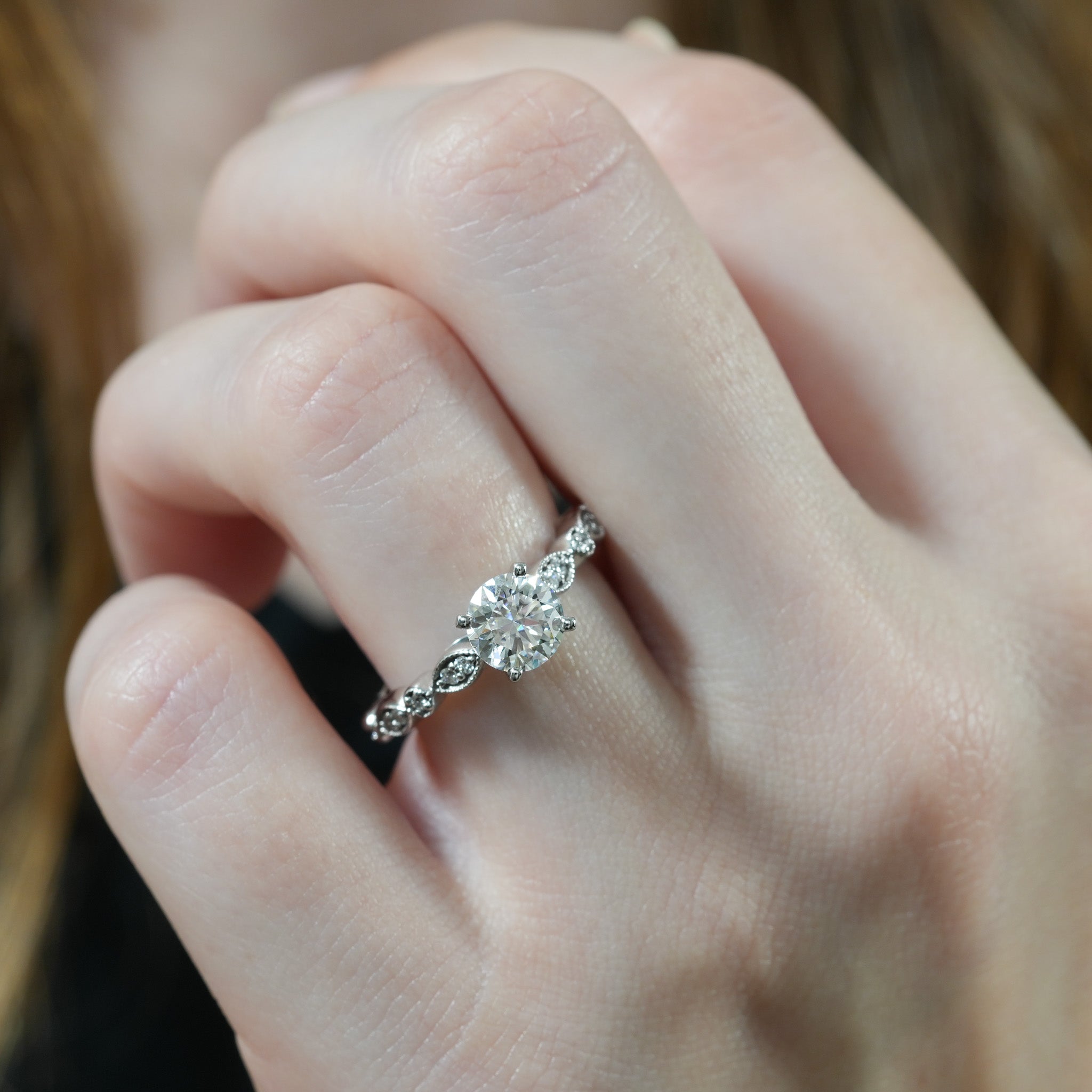 Pandora Marquise and Dot Engagement Ring