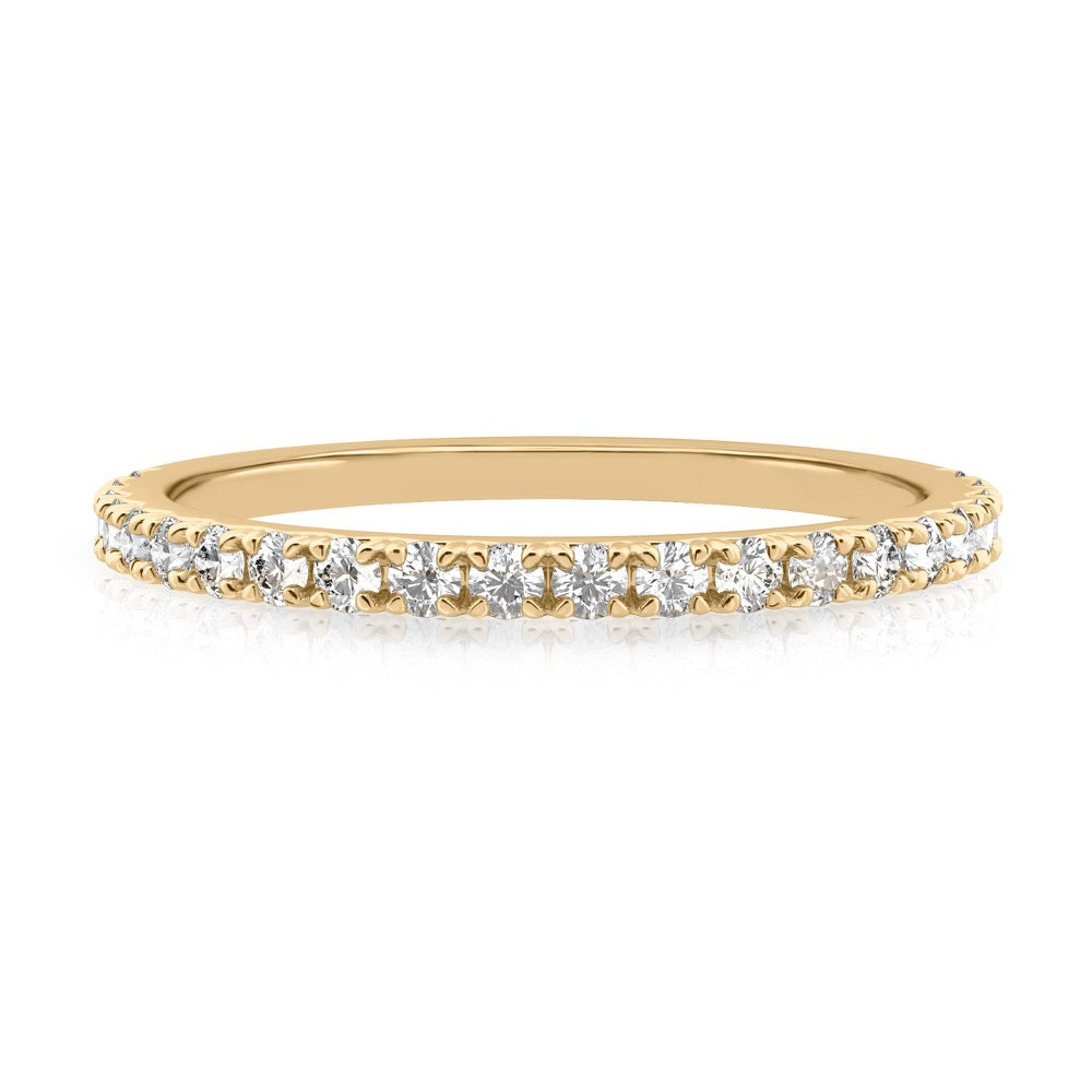 Love Waits Band Pavé Diamond Wedding Band