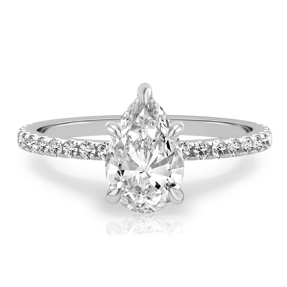 Celine Delicate Pave Engagement Ring
