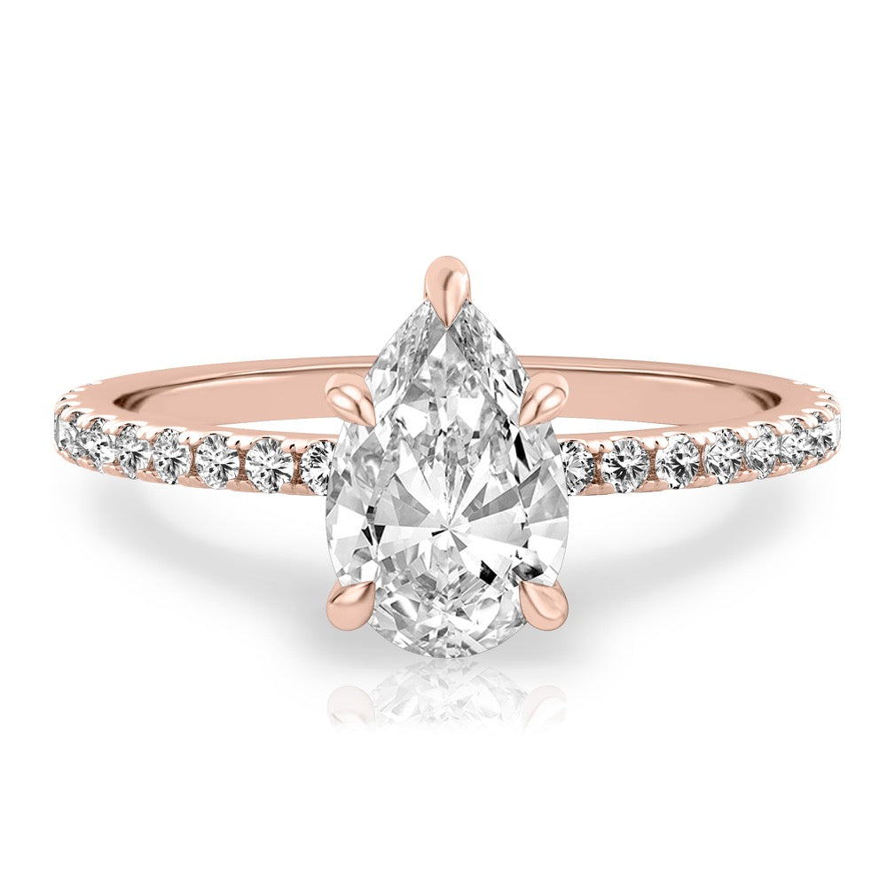 Celine Delicate Pave Engagement Ring