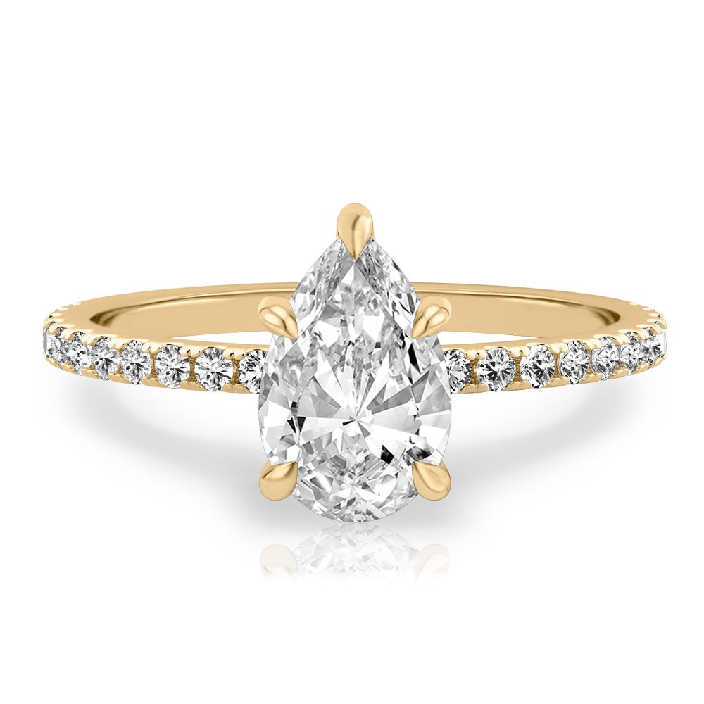 Celeste Pavé Hidden Halo Engagement Ring
