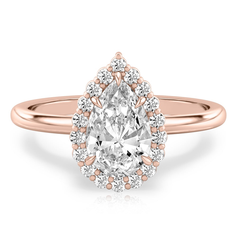 Elsa Floral Inspired Halo Ring