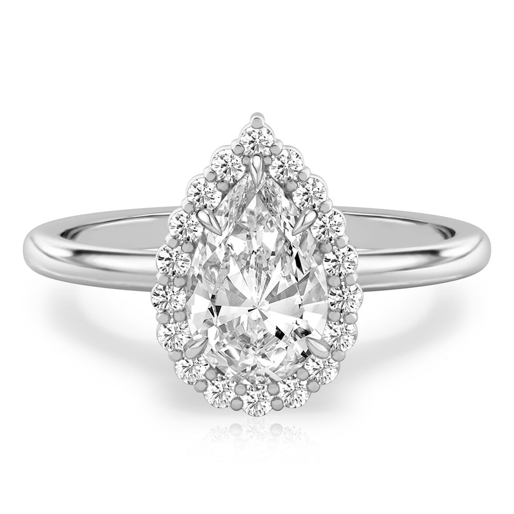 Elsa Floral Inspired Halo Ring