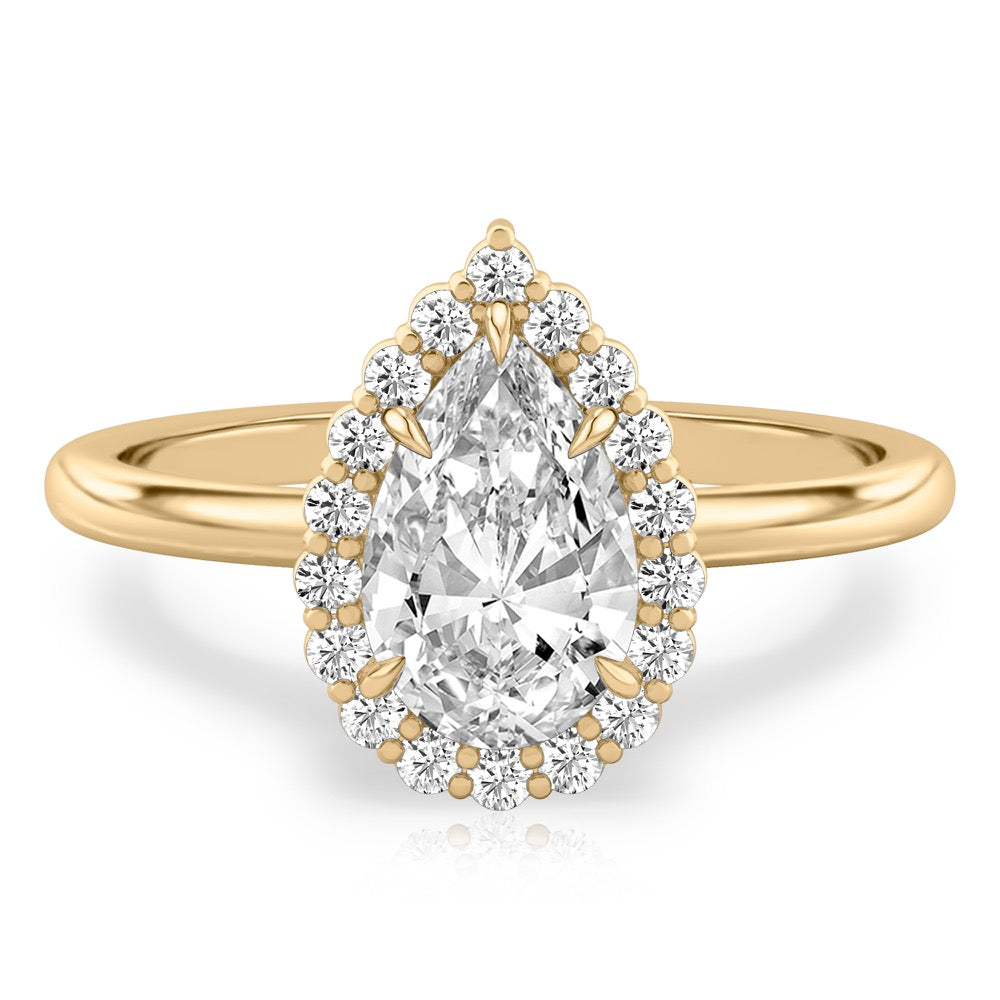 Elsa Floral Inspired Halo Ring