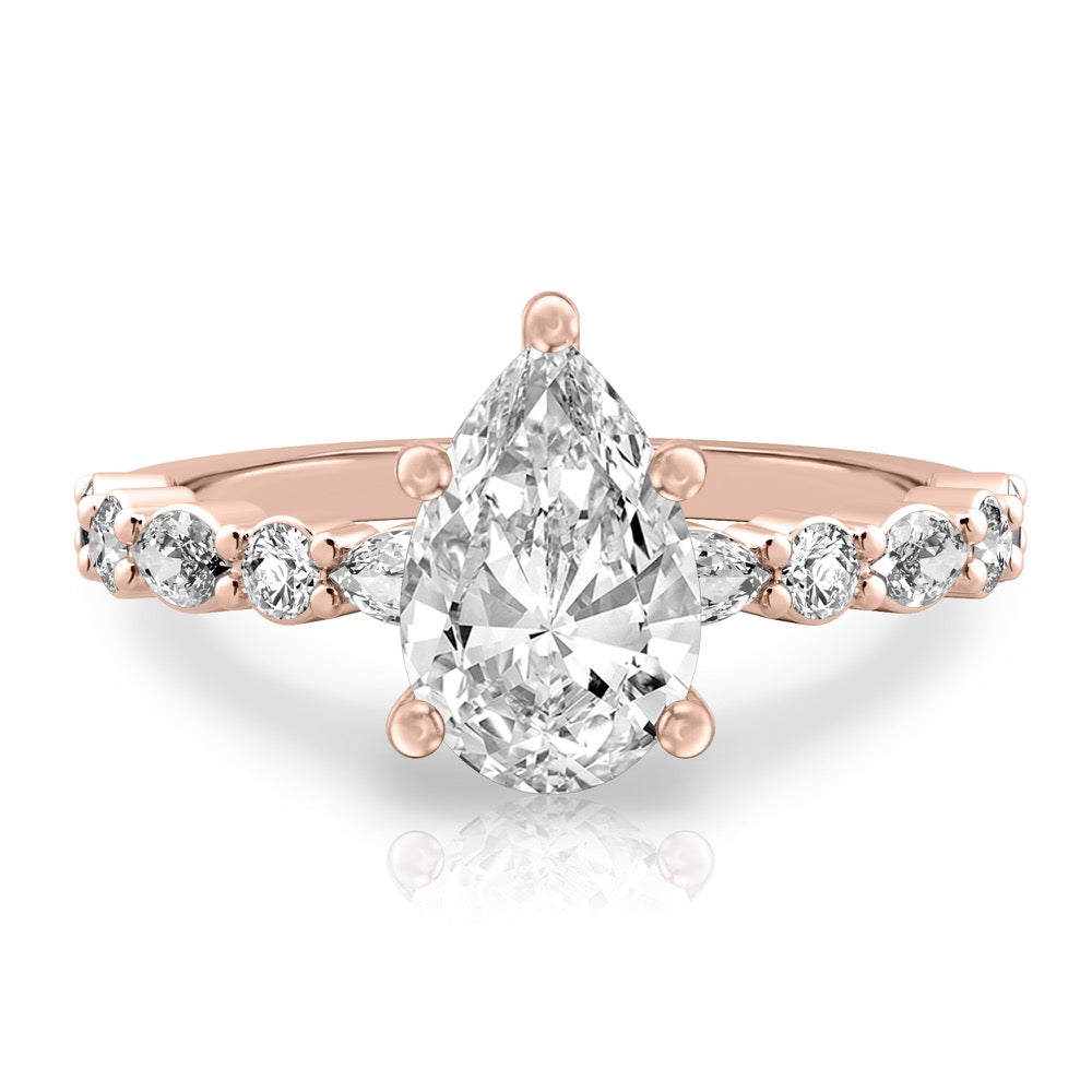 Clara Hidden Halo Marquise & Round Ring