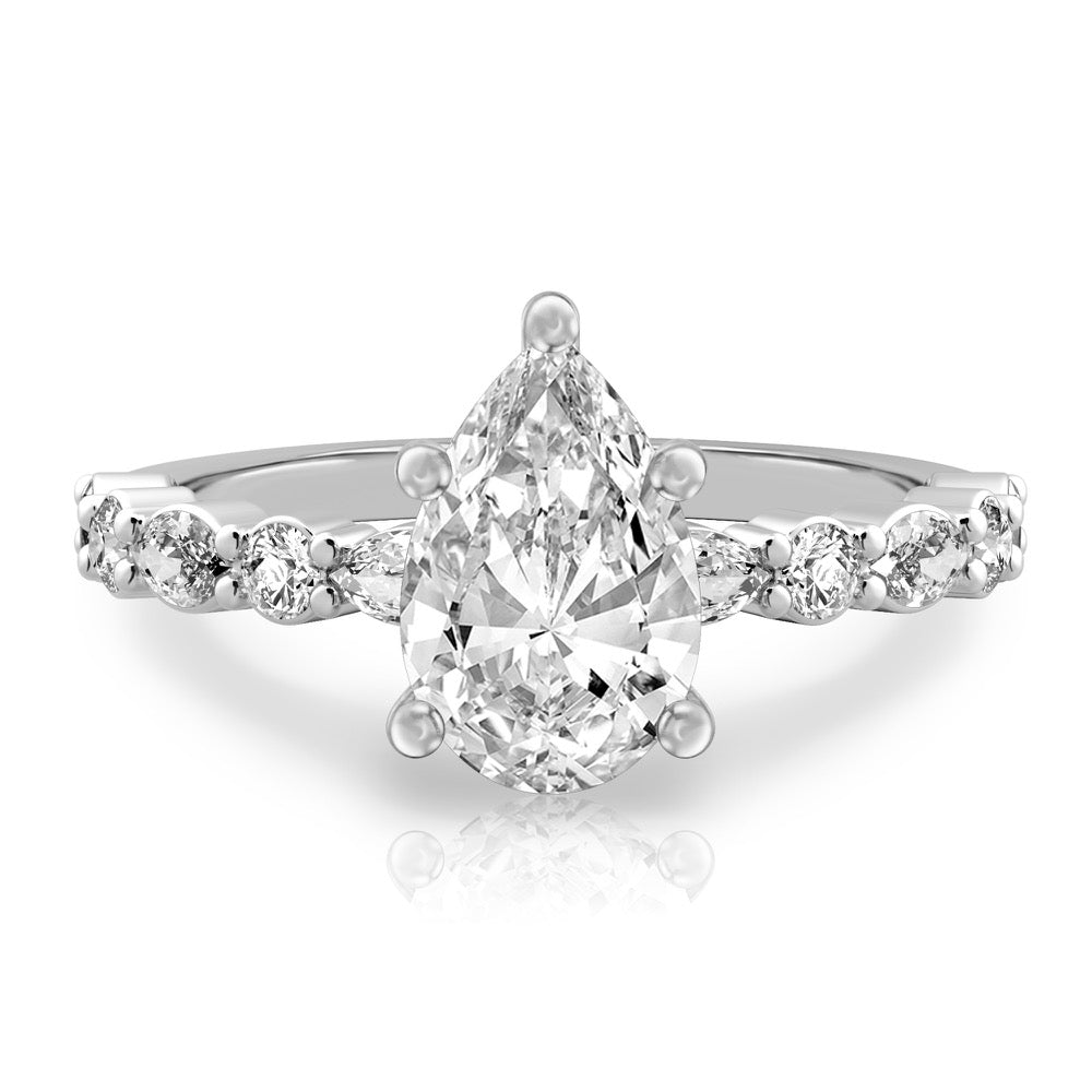Clara Hidden Halo Marquise & Round Ring