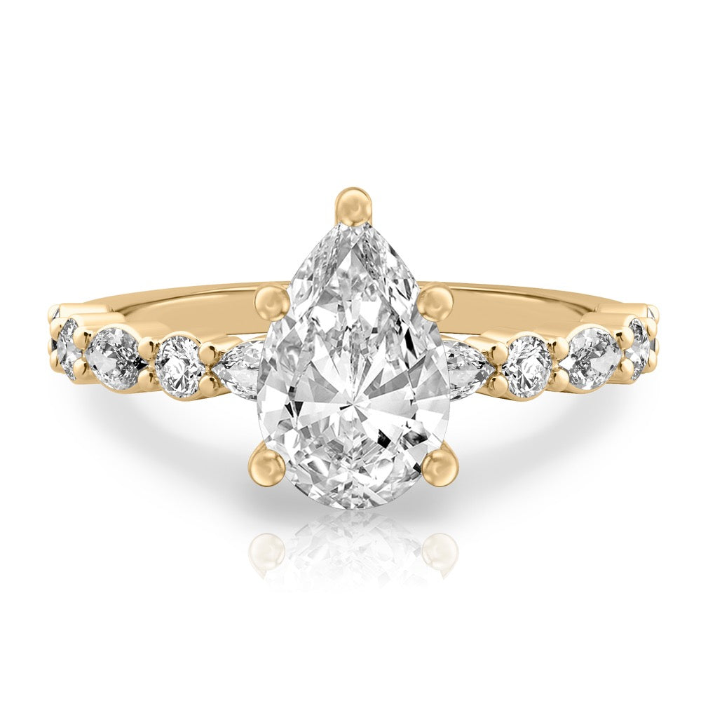 Clara Hidden Halo Marquise & Round Ring