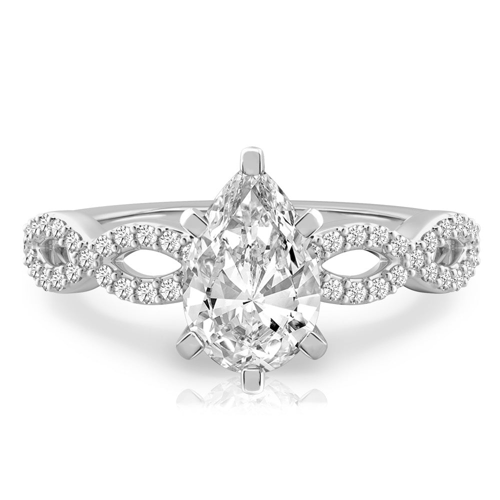 Infinity Infinity Engagement Ring with Diamonds