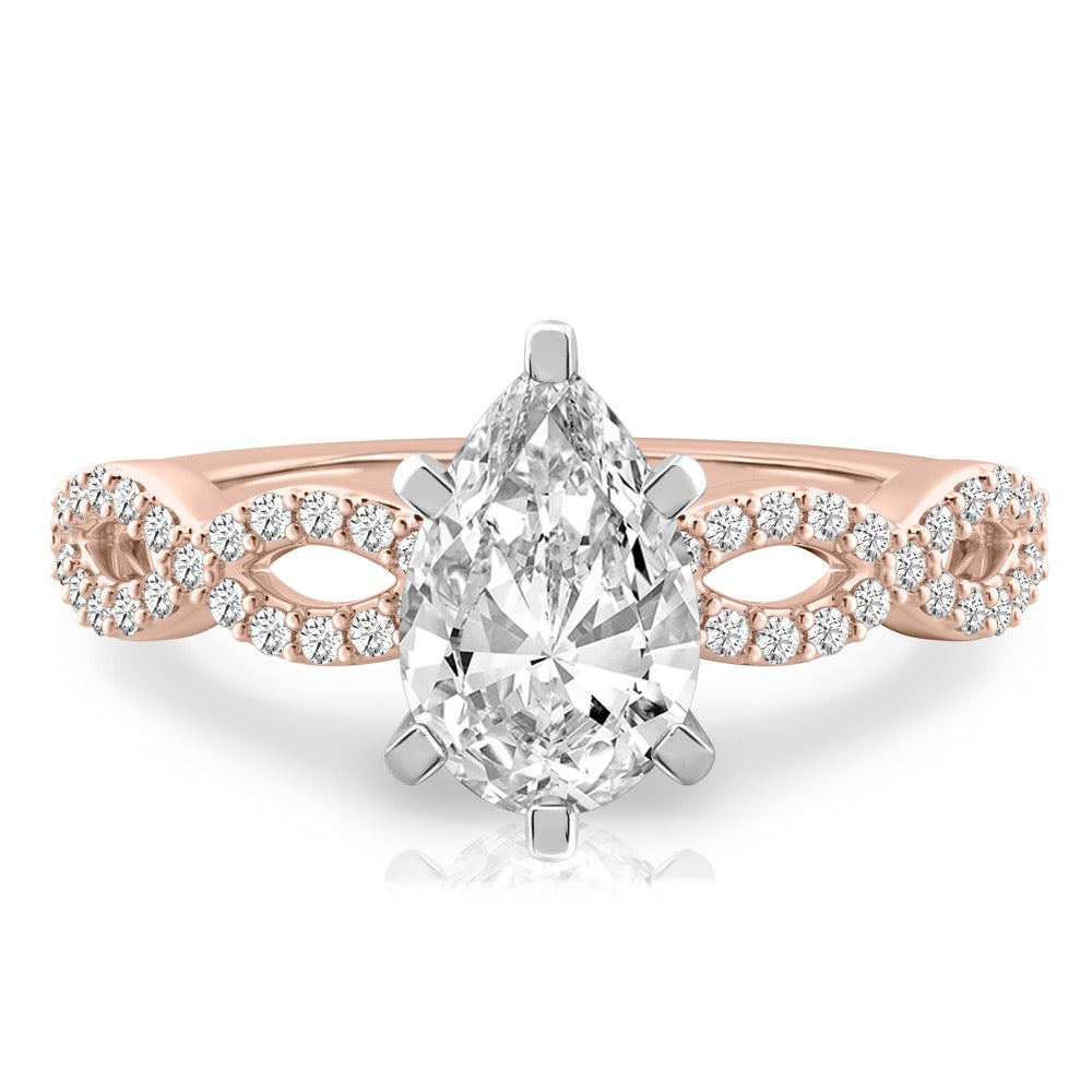 Infinity Infinity Engagement Ring with Diamonds