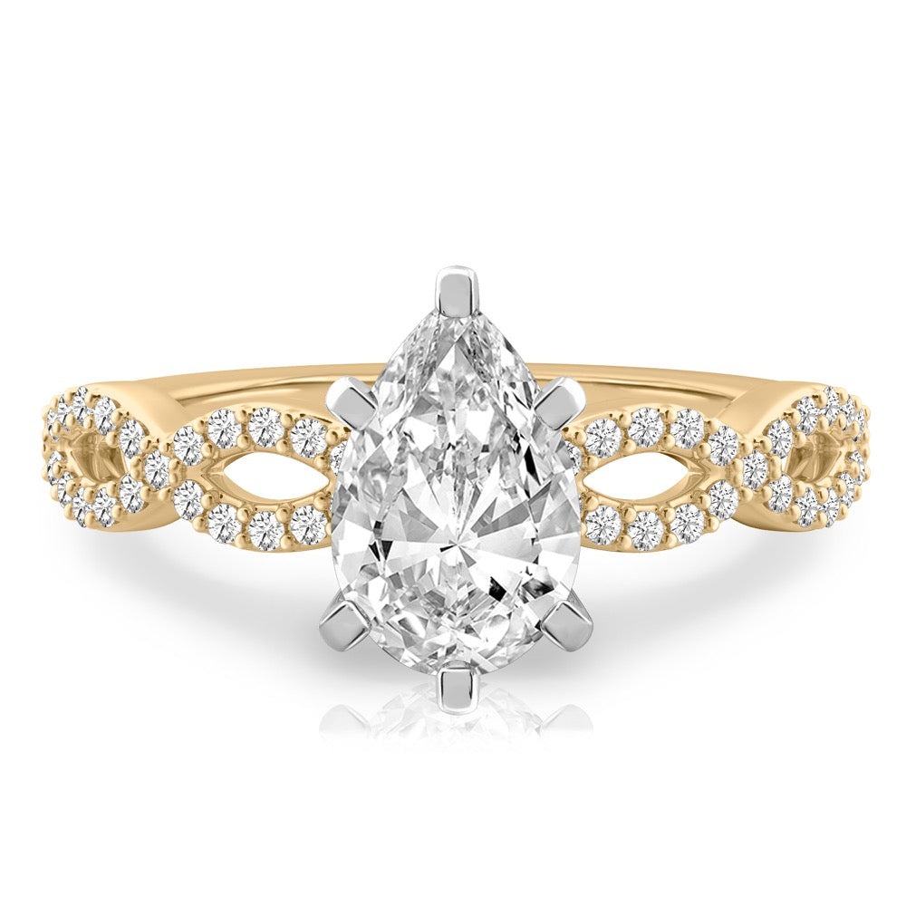 Infinity Infinity Engagement Ring with Diamonds
