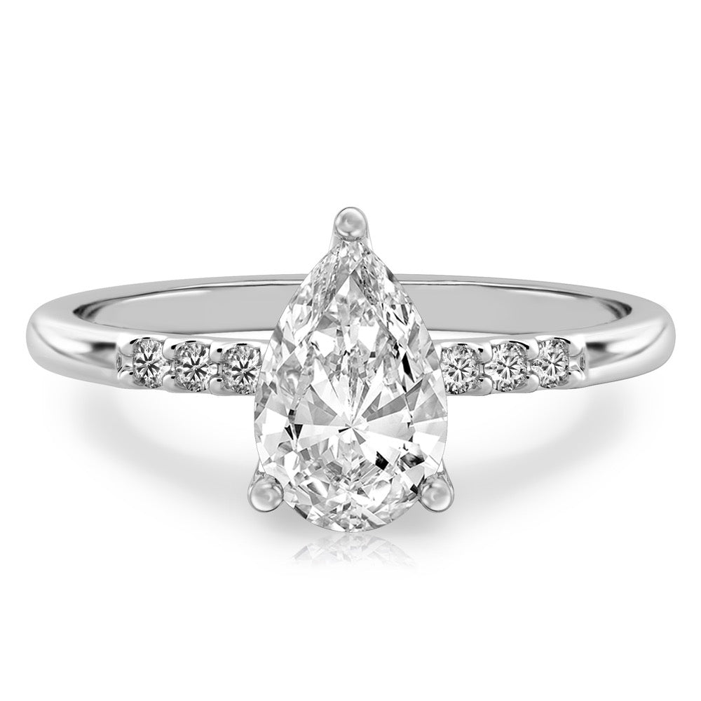 Audrey Six Diamond Pave Engagement Ring