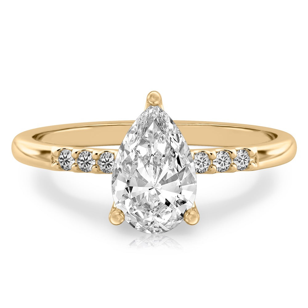 Audrey Six Diamond Pave Engagement Ring