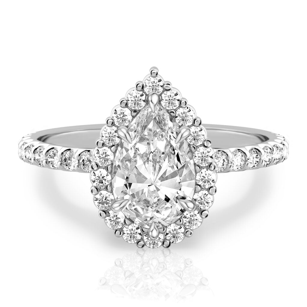 Elsa Floral Inspired Halo Ring