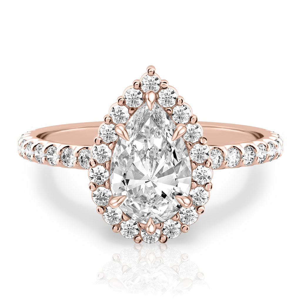 Elsa Floral Inspired Halo Ring