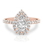 Elsa Floral Inspired Halo Ring