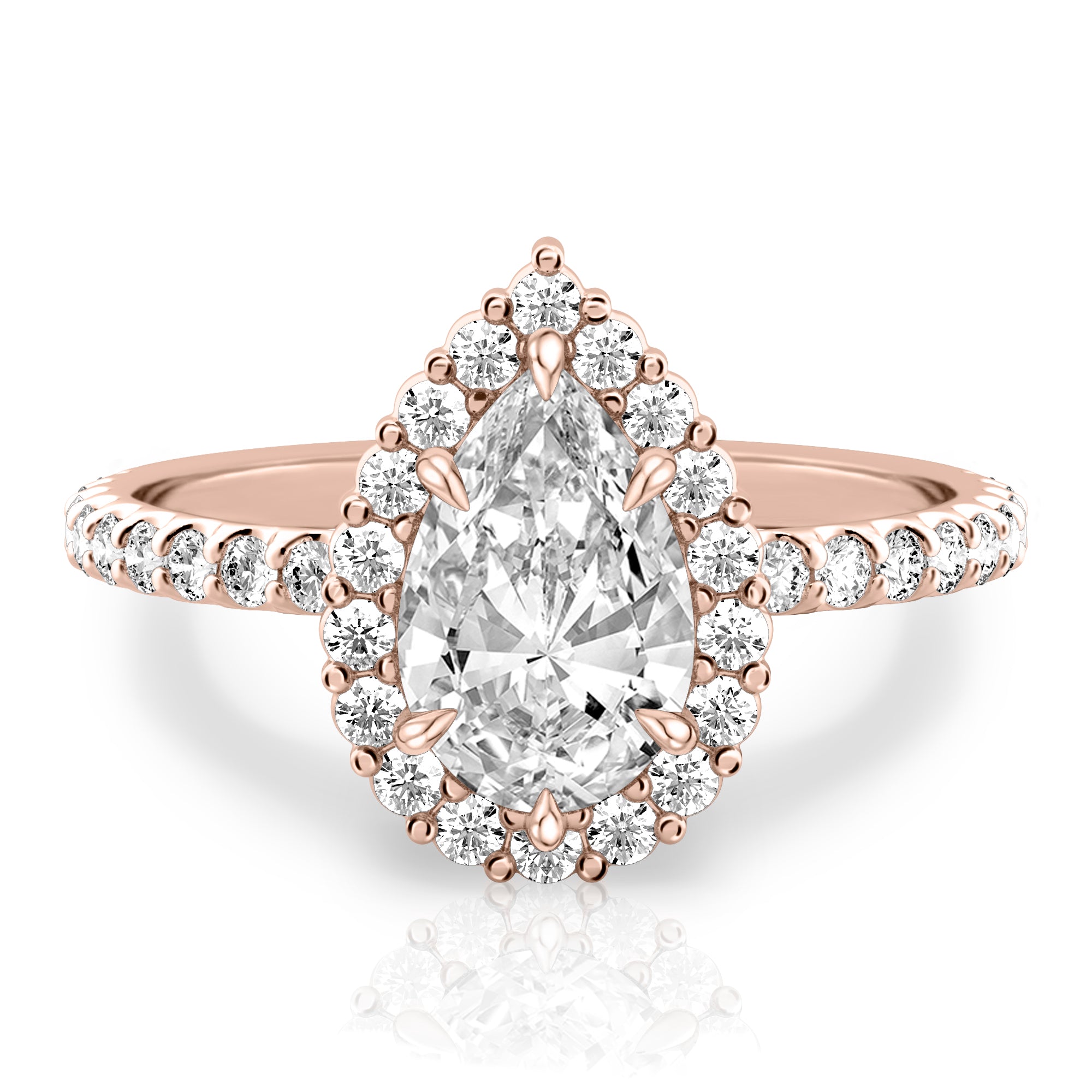Elsa Floral Inspired Halo Ring