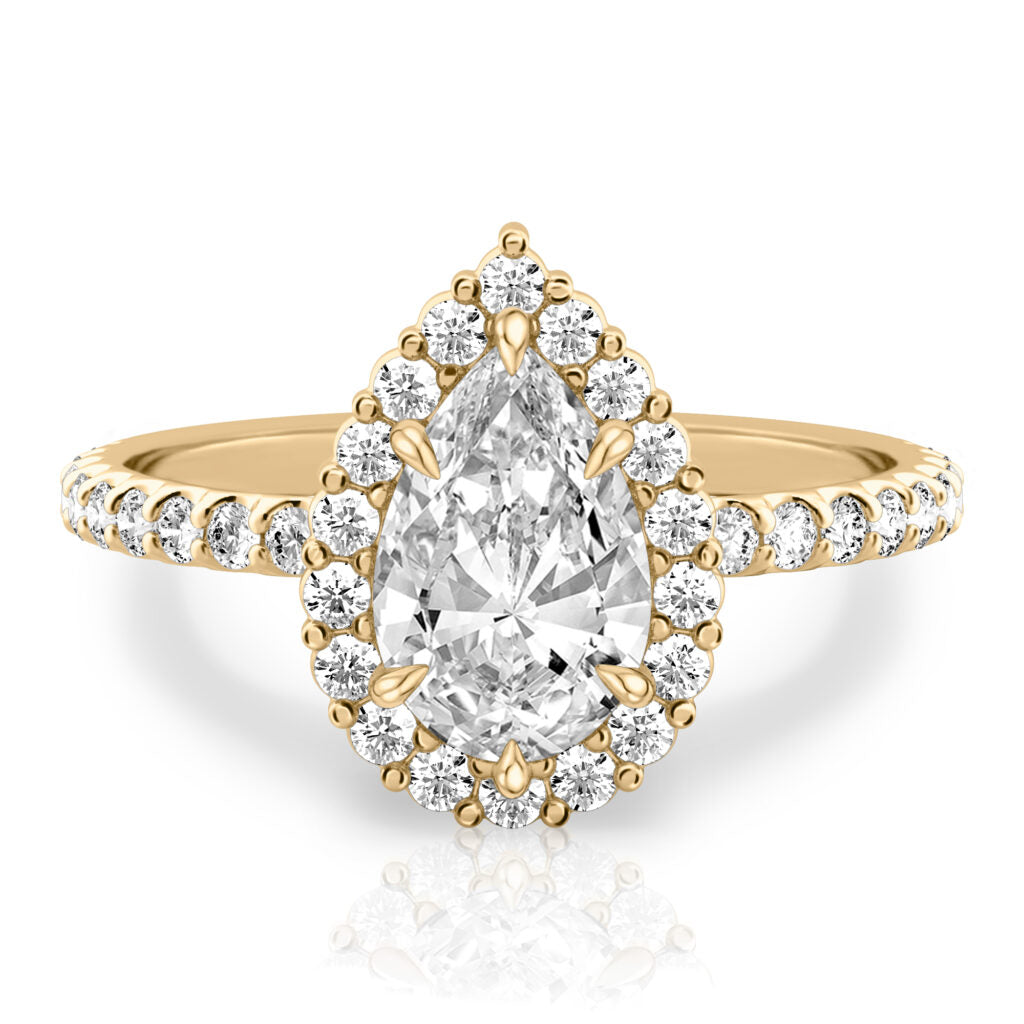 Elsa Floral Inspired Halo Ring