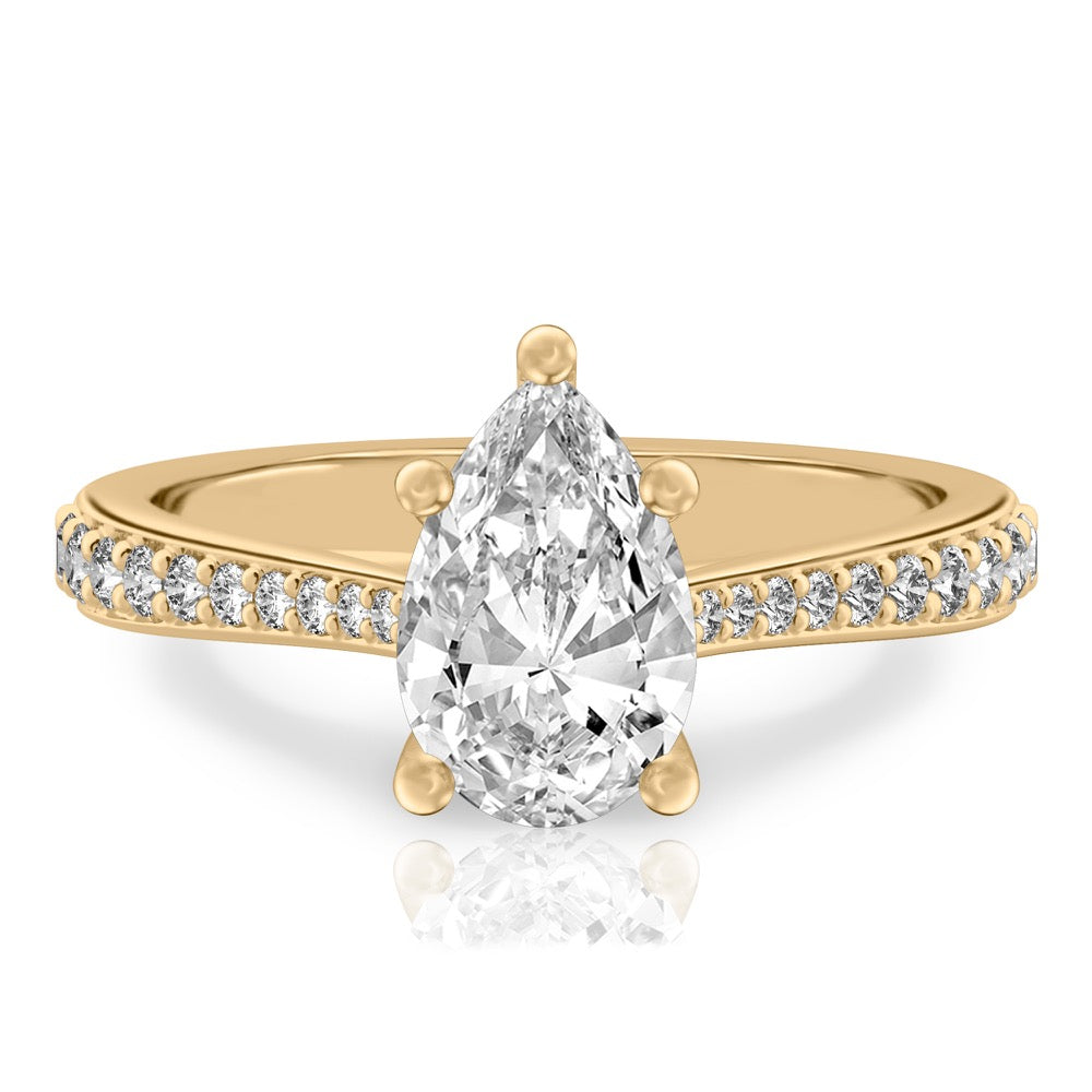 Talia Delicate Cathedral Ring with Side Stones