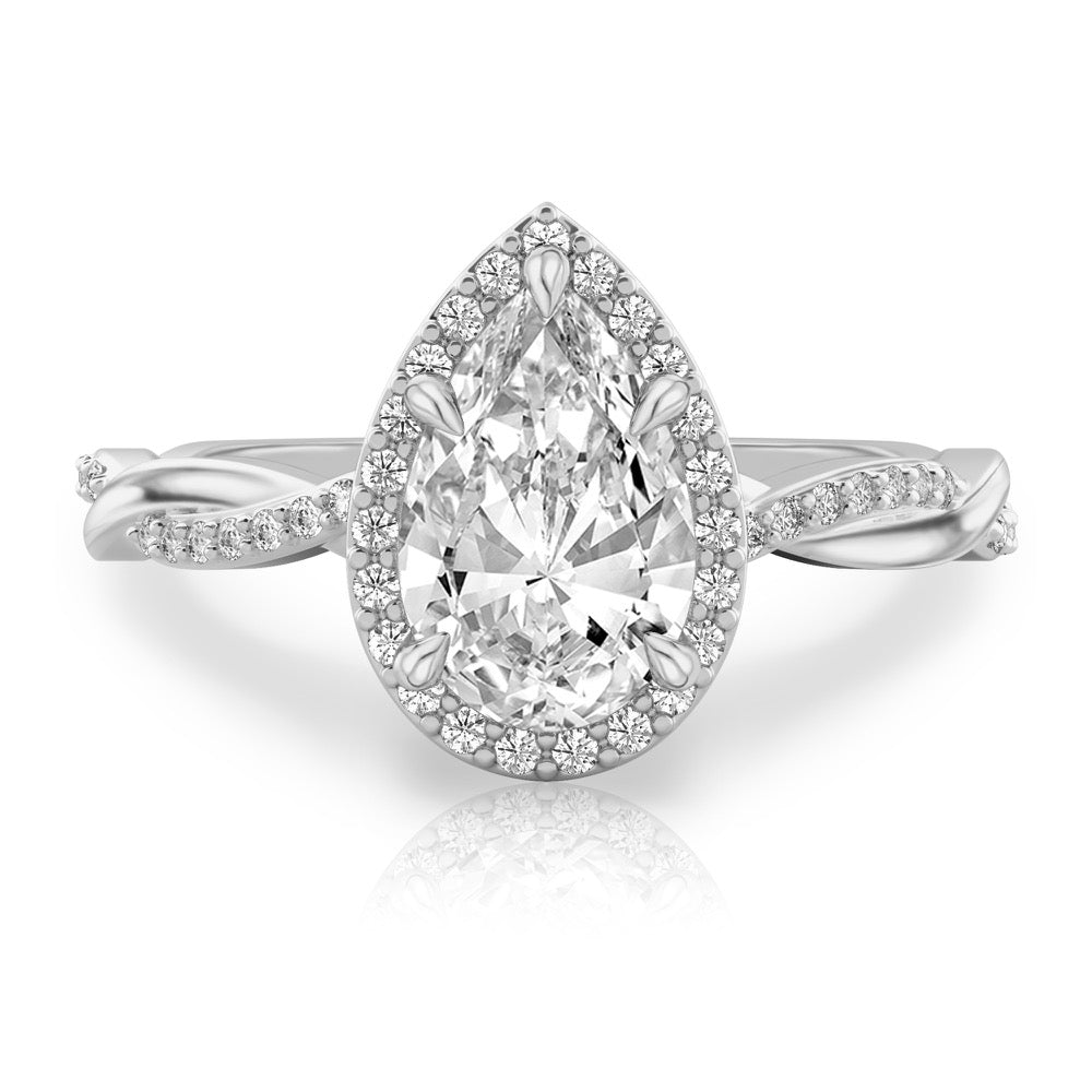 Twist Halo Twist Halo Engagement Ring