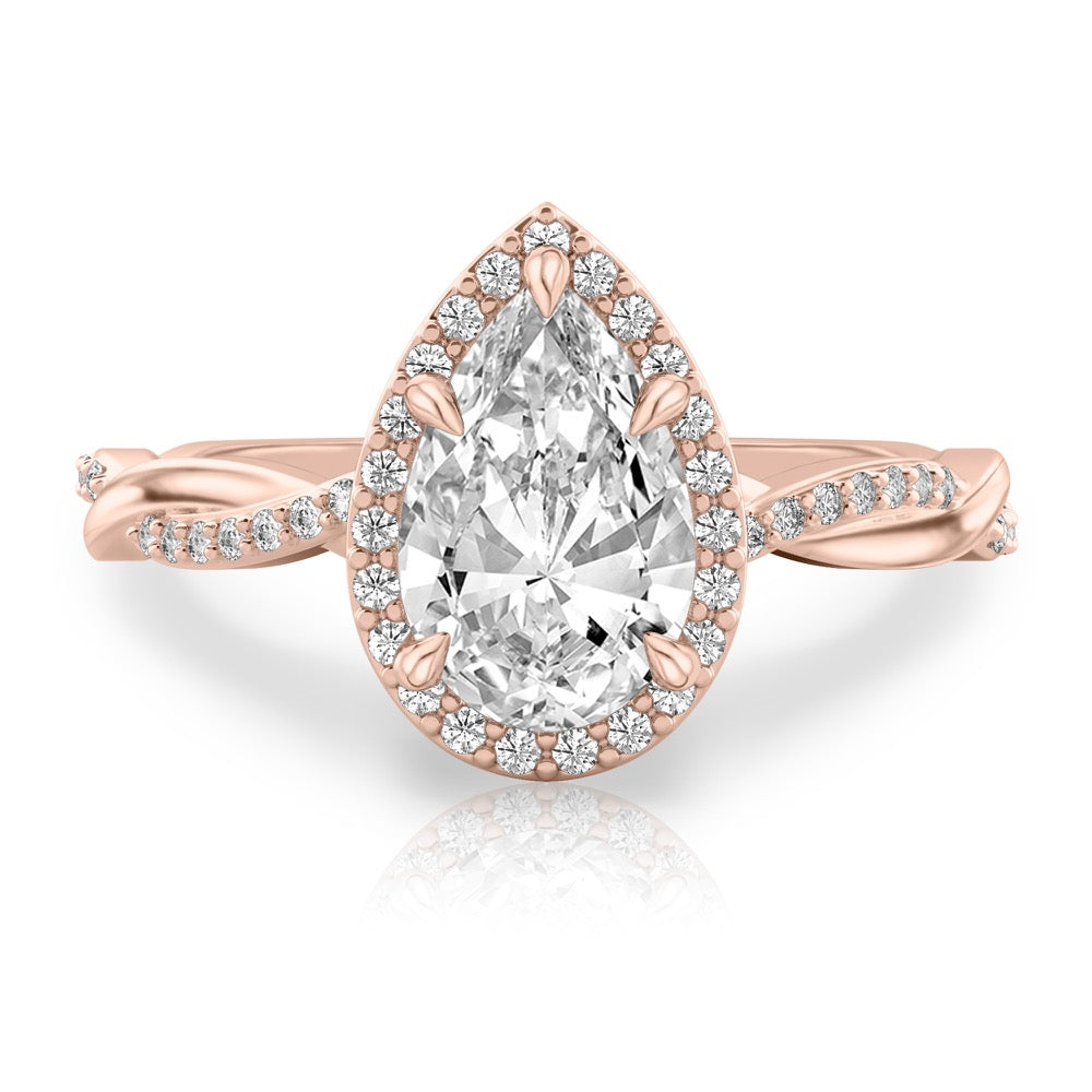 Twist Halo Twist Halo Engagement Ring