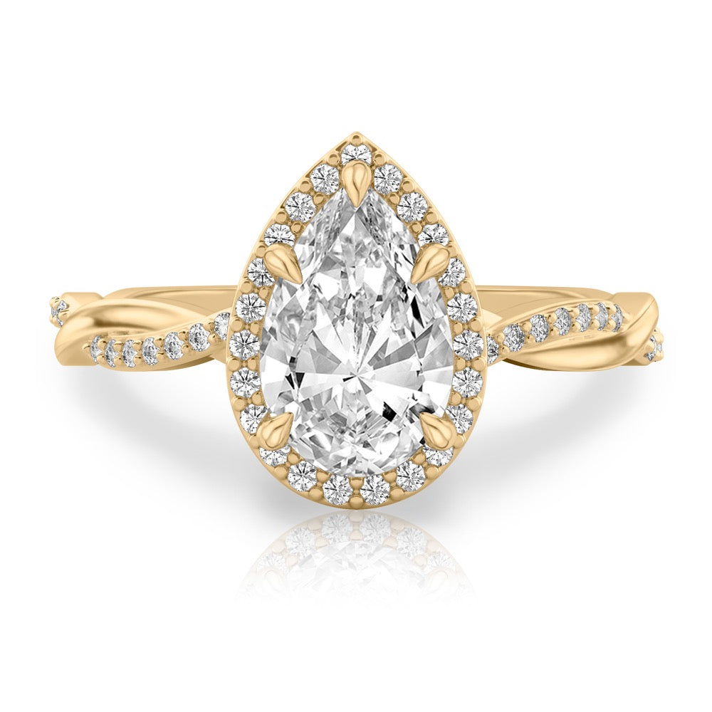 Twist Halo Twist Halo Engagement Ring