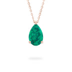 Emerald Ripple Necklace Emerald Solitaire Necklace