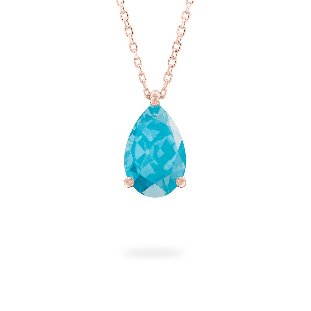 Aqua Blue Spinel Ripple Necklace