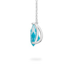 Aqua Blue Spinel Ripple Necklace
