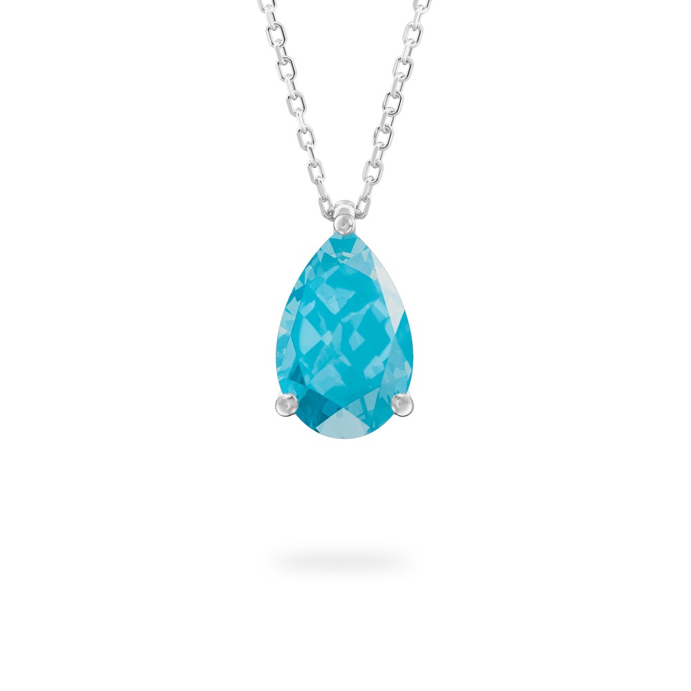 Aqua Blue Spinel Ripple Necklace