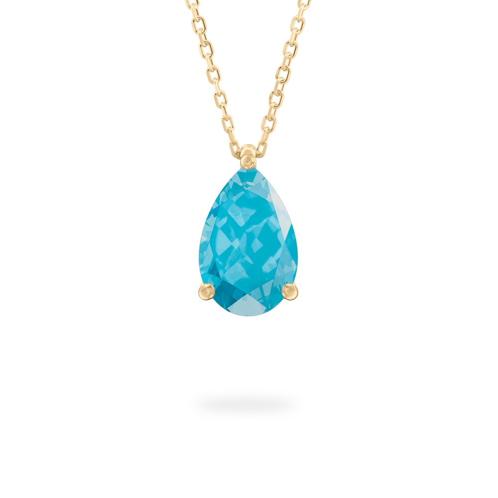 Aqua Blue Spinel Ripple Necklace