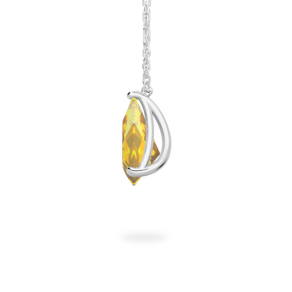 Yellow Sapphire Ripple Necklace