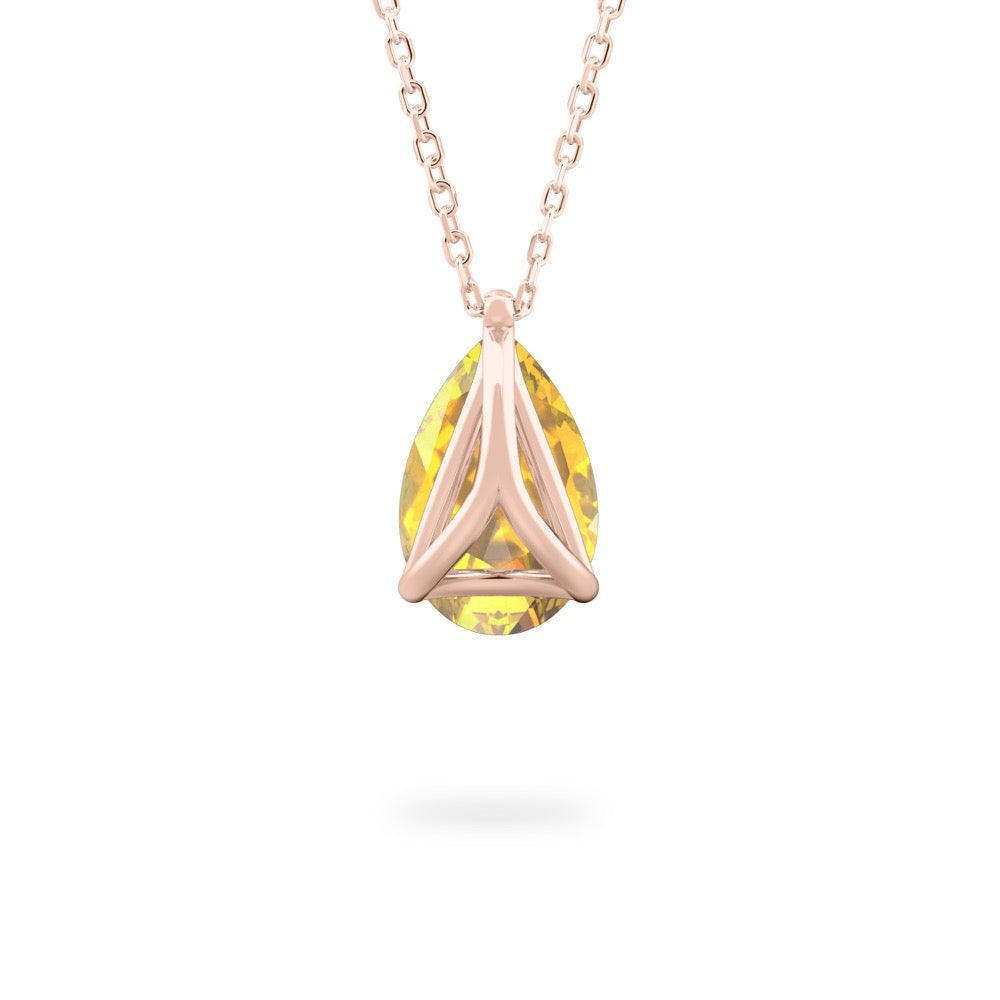 Yellow Sapphire Ripple Necklace