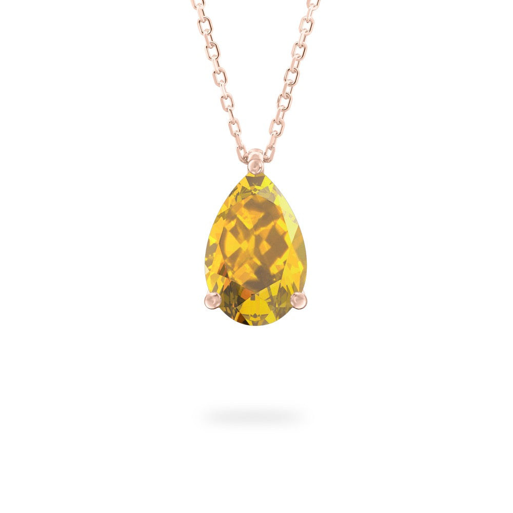 Yellow Sapphire Ripple Necklace