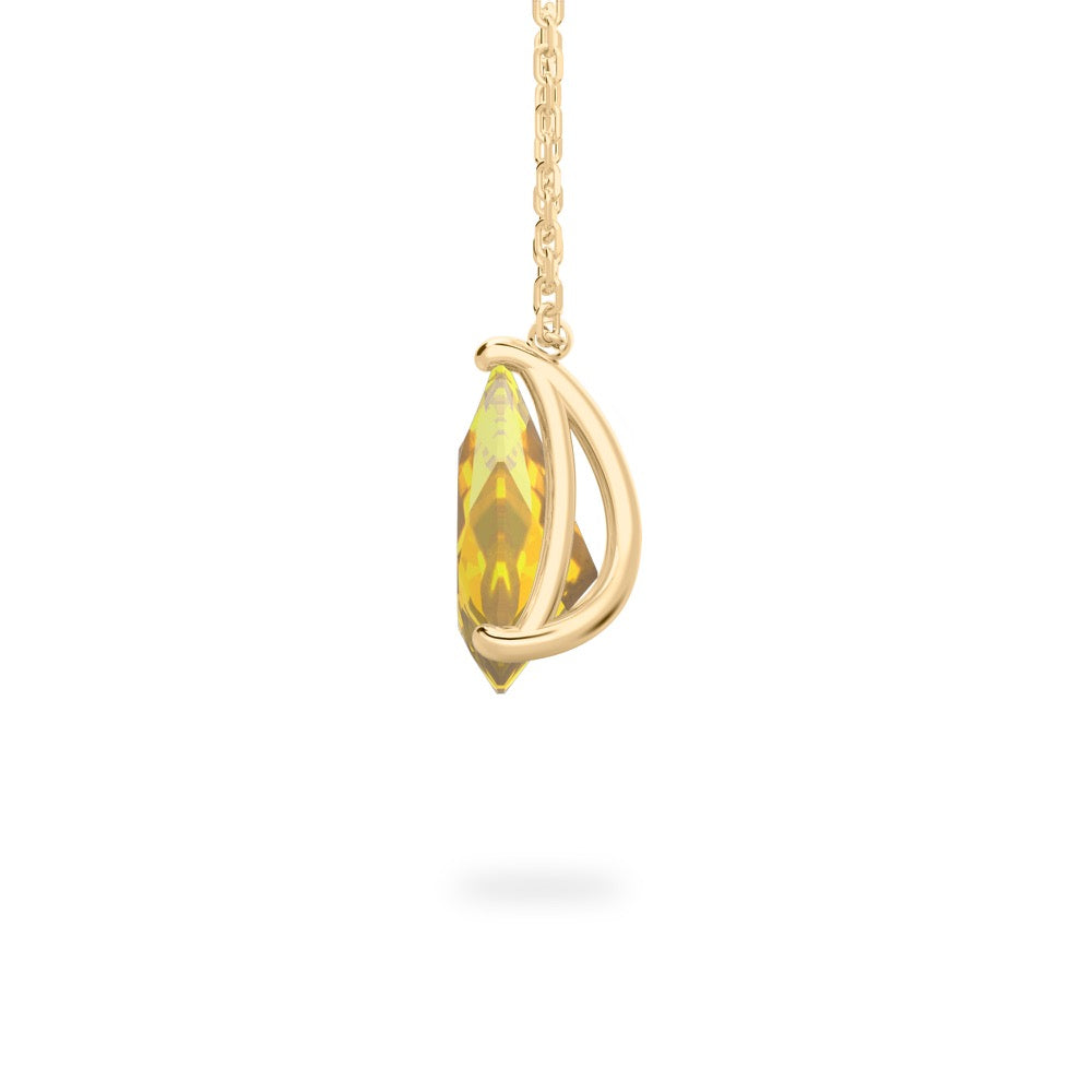 Yellow Sapphire Ripple Necklace