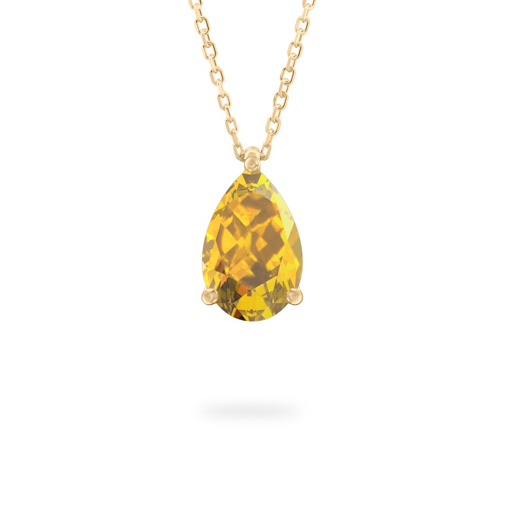 Yellow Sapphire Ripple Necklace