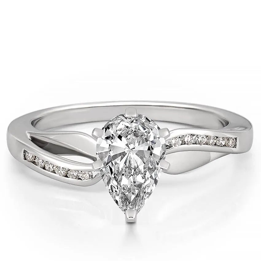 Lily Engagement Ring with a Ribbon Design