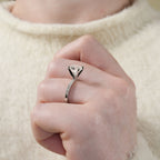 Lalana Petite Milgrain Engagement Ring