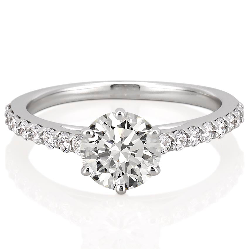 Jemma Cathedral Six Prong Engagement Ring