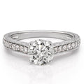 Katherine Engraved Engagement Ring with Diamonds
