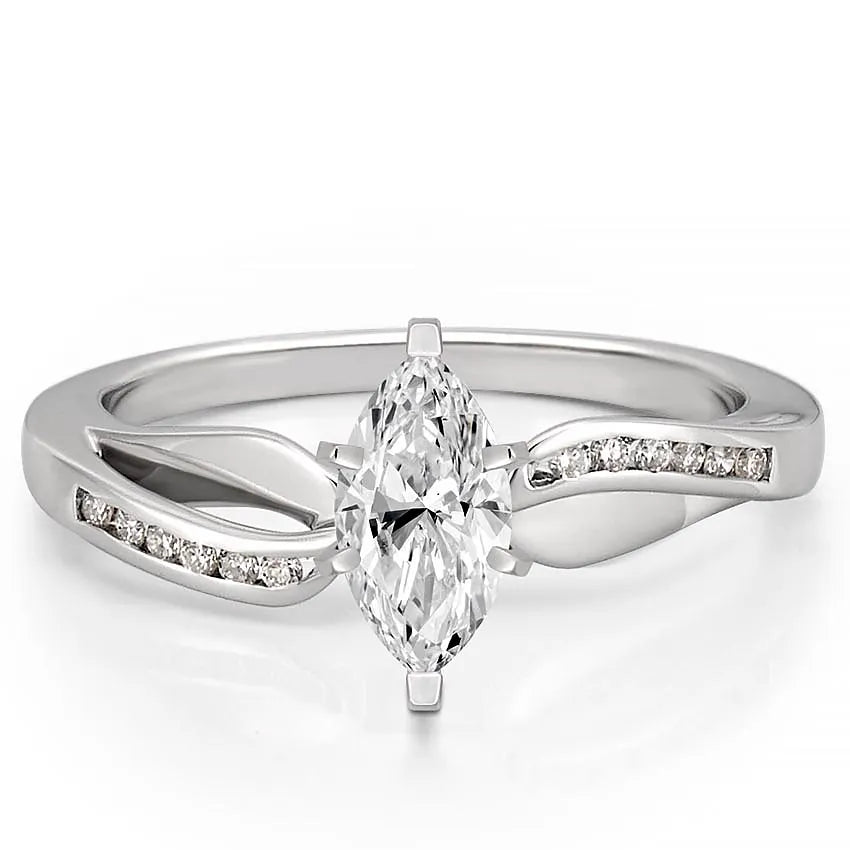 Lily Engagement Ring with a Ribbon Design