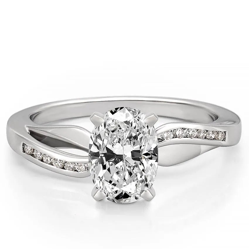 Lily Engagement Ring with a Ribbon Design